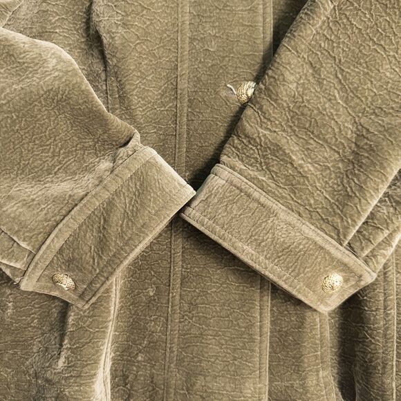 Vintage Sisko & Co Textured Button Up Jacket Womens 10 Green Cottagecore Retro - Picture 9 of 13